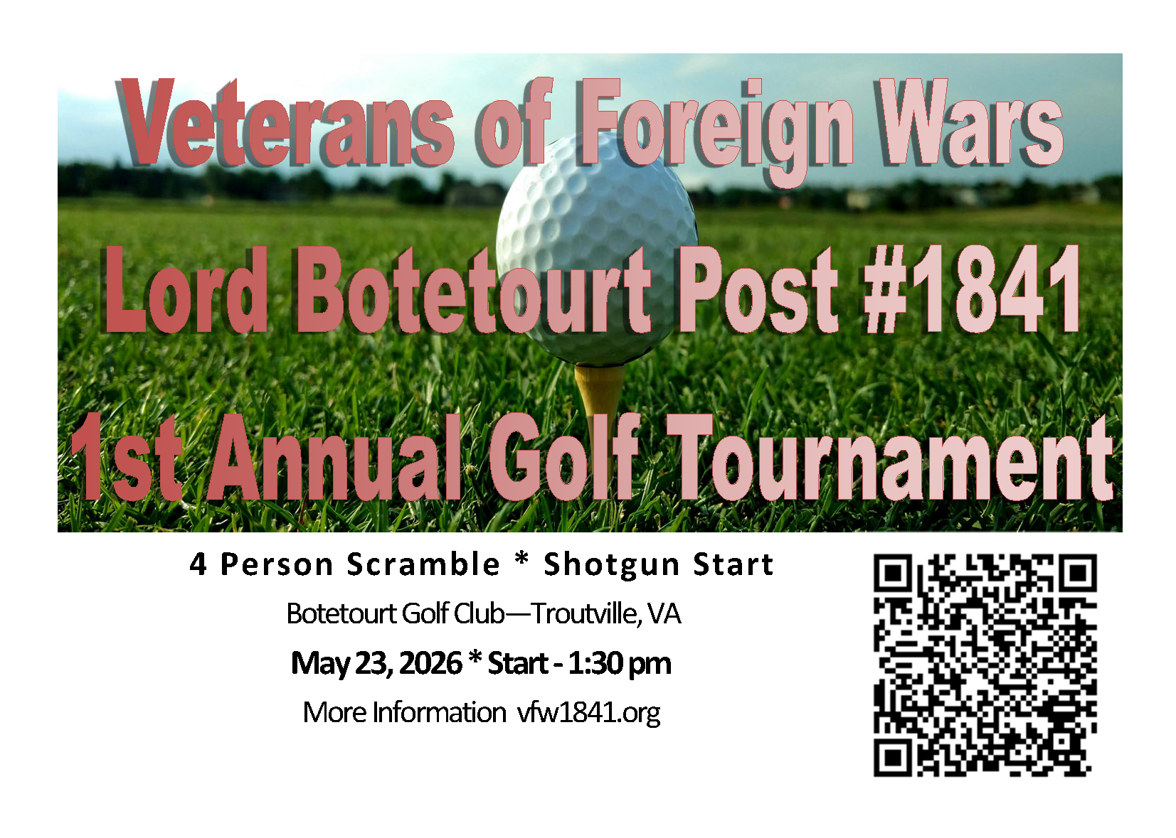 Golf Tournament 2026 Mini Flyer